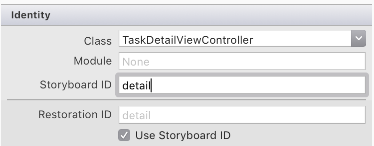 Festlegen der Storyboard-ID