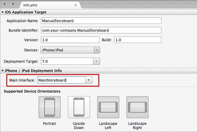Der Info.plist-Editor