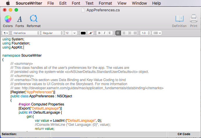 Ein Fenster mit der geänderten Markierung