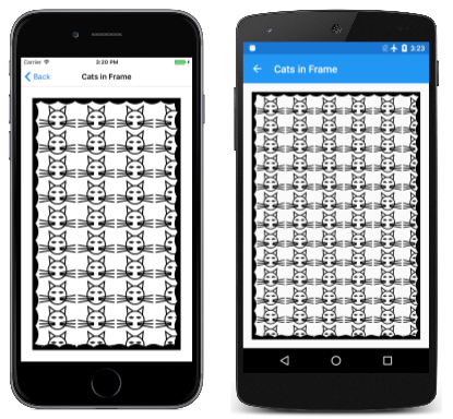 Dreifacher Screenshot der Seite