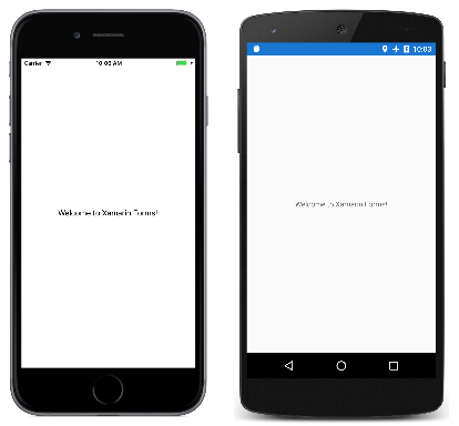 Standardanzeige Xamarin.Forms