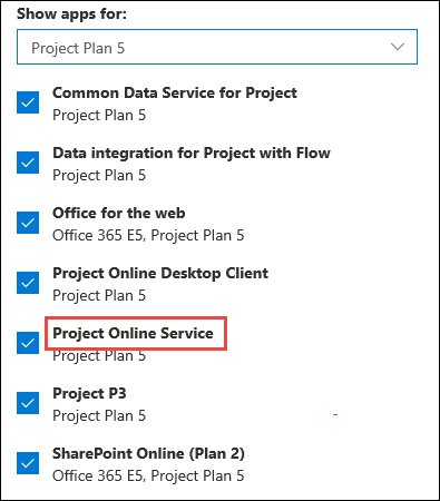 Project Online Service.