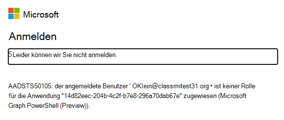 PowerShell-Fehler beim Versuch, sich mit MS Graph zu authentifizieren.