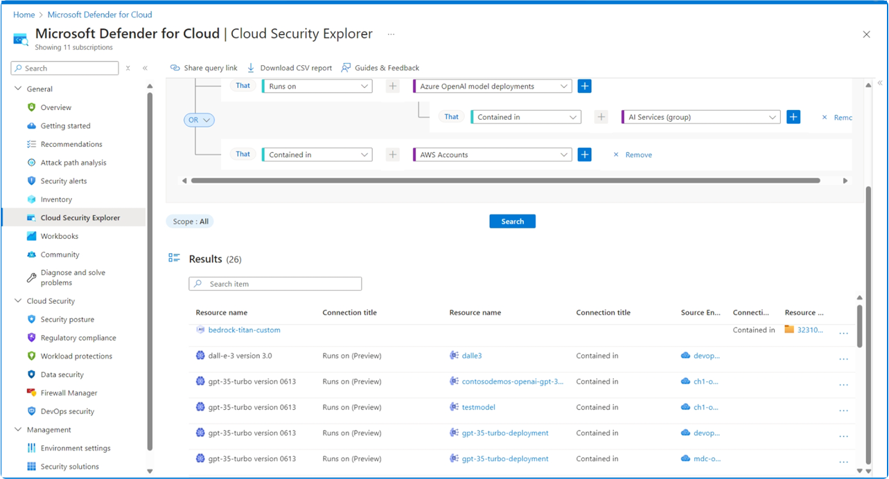 Screenshot der Konfigurationsseite zum Konfigurieren eigener Abfragen.