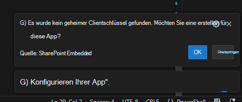 Beispiel-App zum Erstellen eines geheimen Clientschlüssels