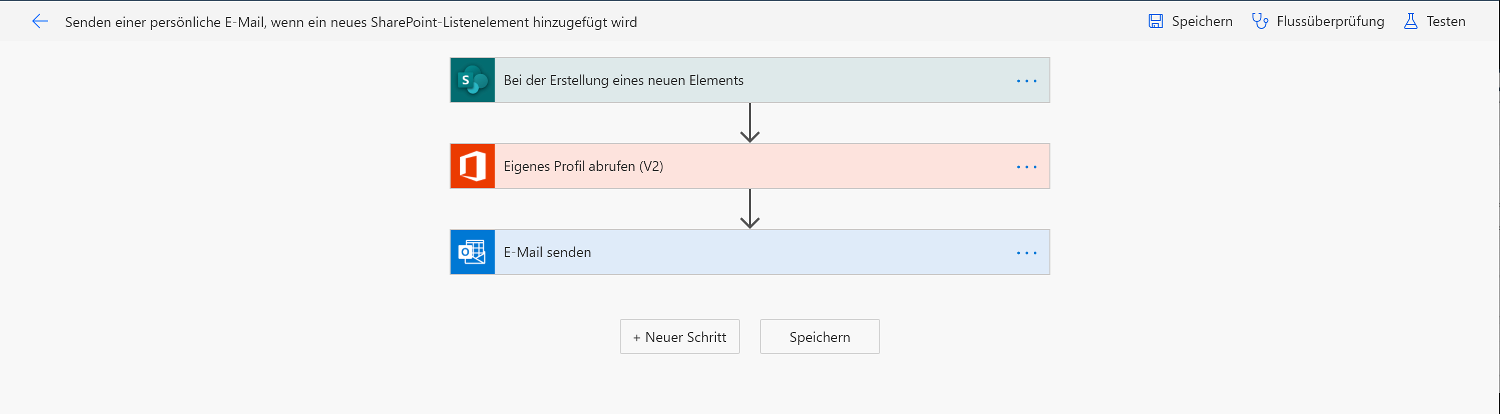 Flow-Designer – E-Mail senden, wenn ein Element in einer Liste hinzugefügt wird – Flow-Designer