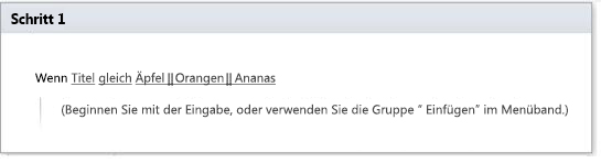 Logische Operatoren für die Suche nach Schlüsselwörtern