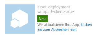 App-Status wurde zu Updates auf der Seite der Websiteinhalte (klassisch) aktualisiert