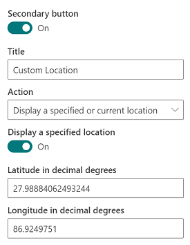 Legen Sie die Aktion beim Klicken auf die sekundäre Schaltfläche im Dropdown-Menü auf