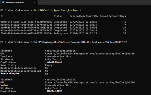 SharePoint Agent Insight-Cmdlet