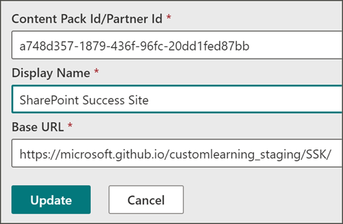 Abbildung der Details des SharePoint-Erfolgswebsite-CDN