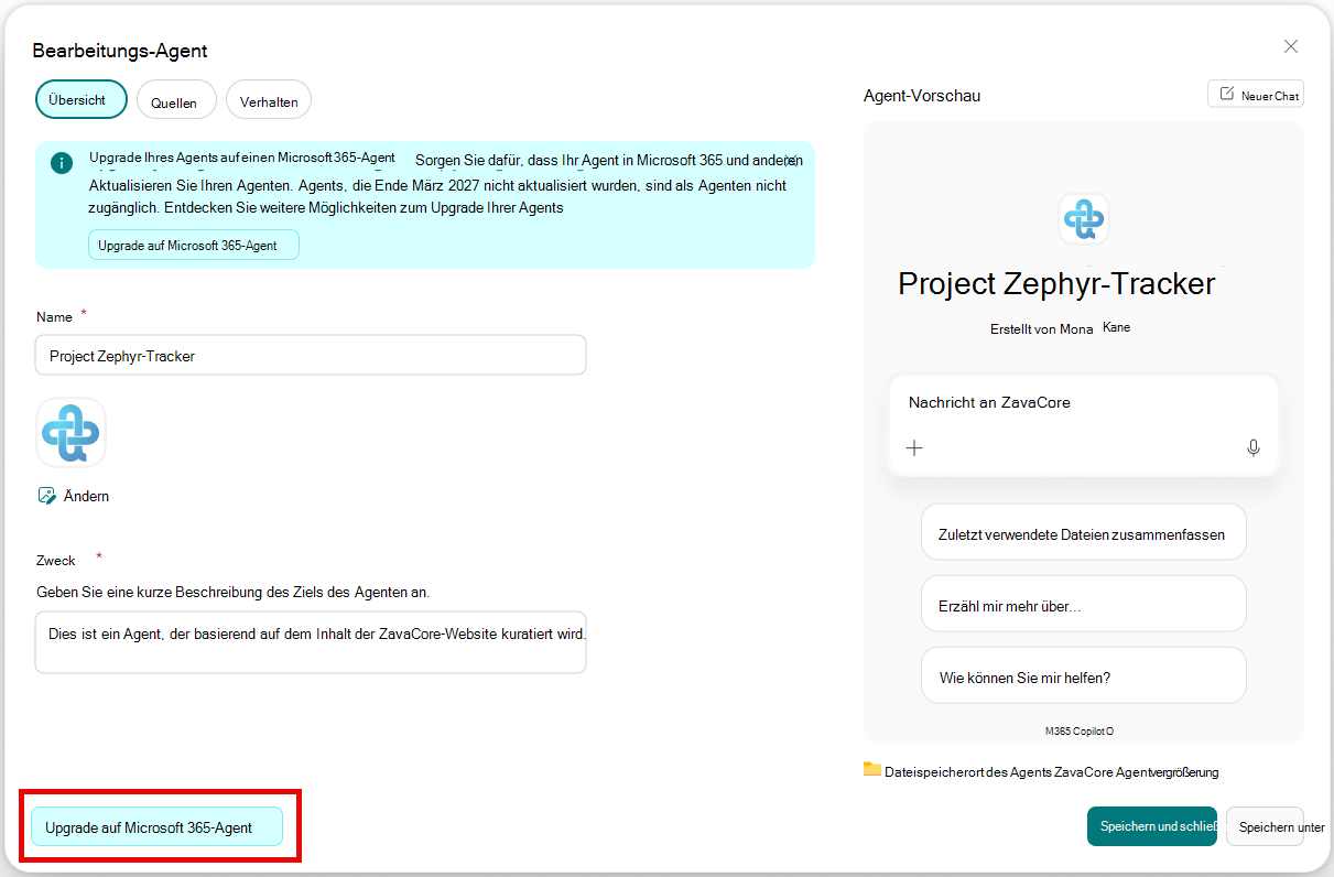 Screenshot von SharePoint Builder mit dem Banner 