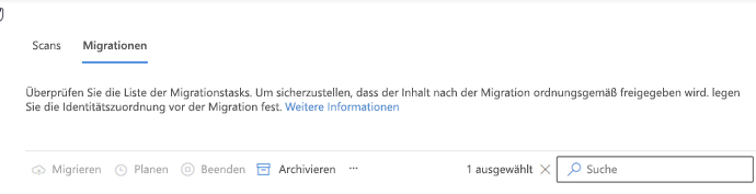 Archivmenüleiste