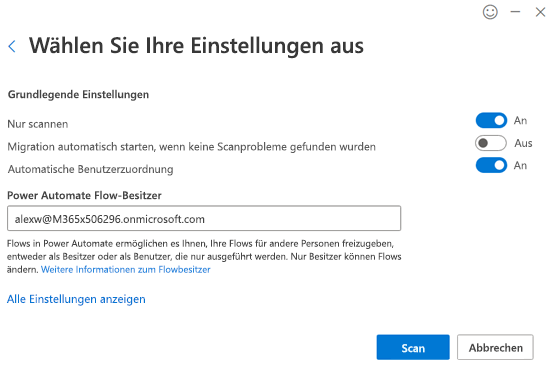 Legen Sie Ihre Workfloweinstellungen fest.