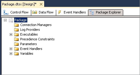 Screenshot der Registerkarte „Package-Explorer“