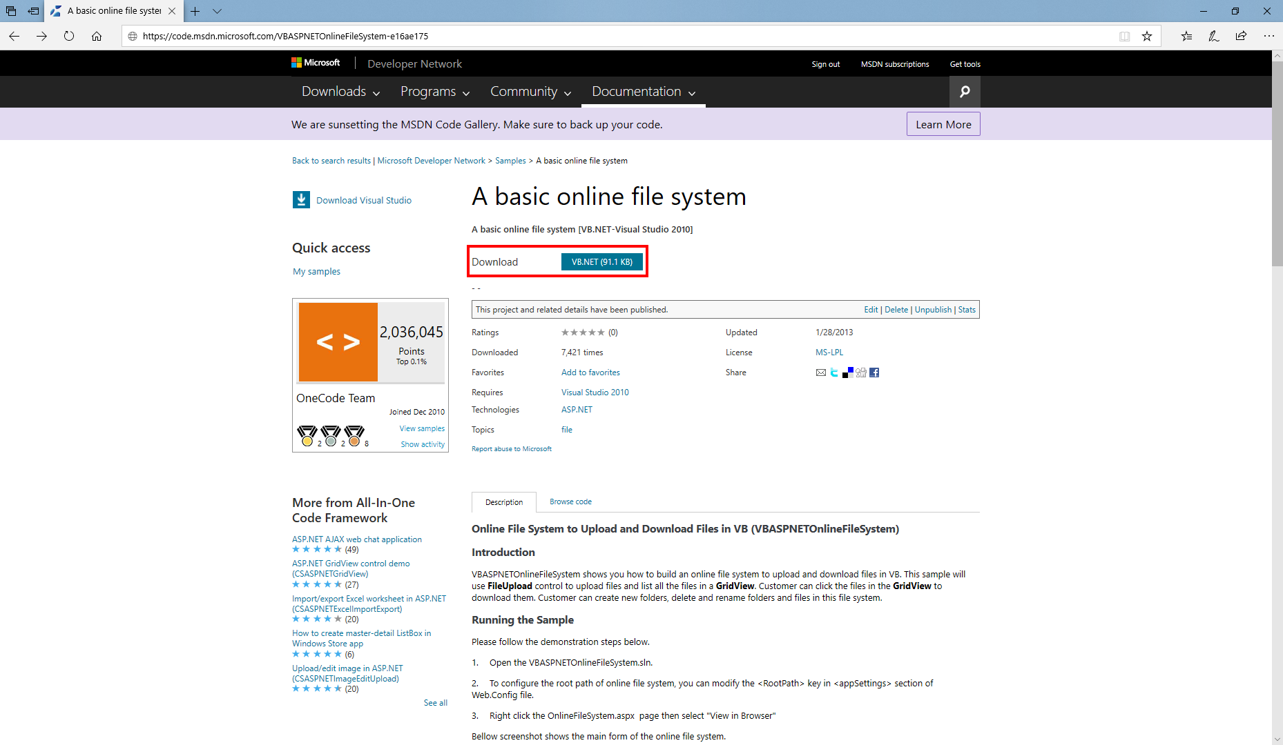 MSDN Code Gallery sample_download_button
