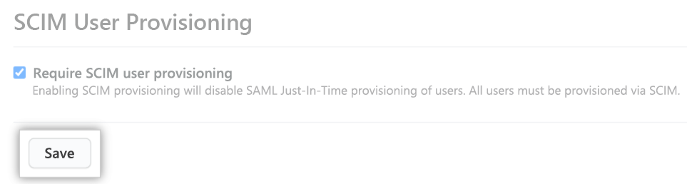Screenshot der SCIM-Einstellung.