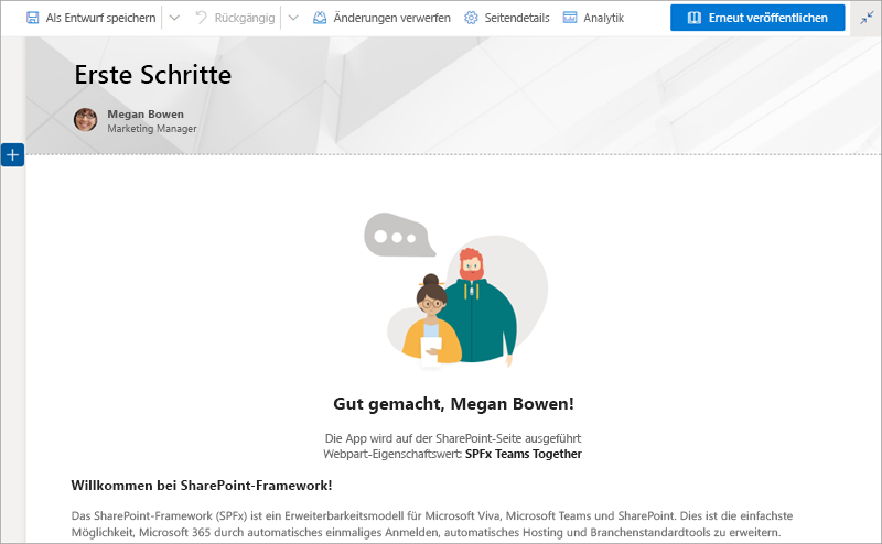 Screenshot des SharePoint-Webparts.