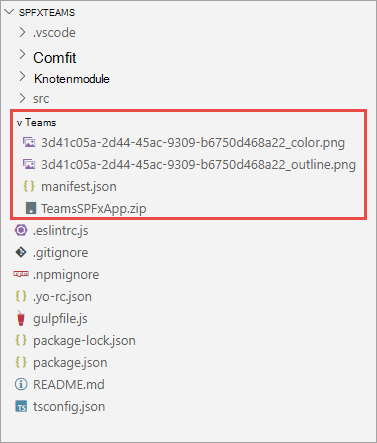 Screenshot des Teams-Ordners.