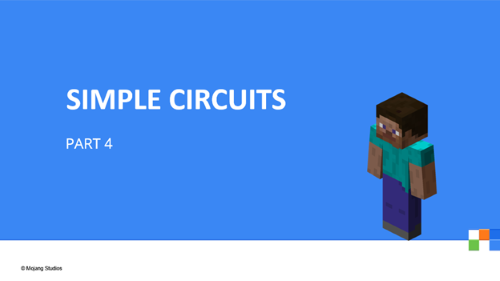 Header illustration with the text: Simple circuits - Part 4