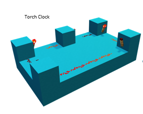 Illustration of a torch clock