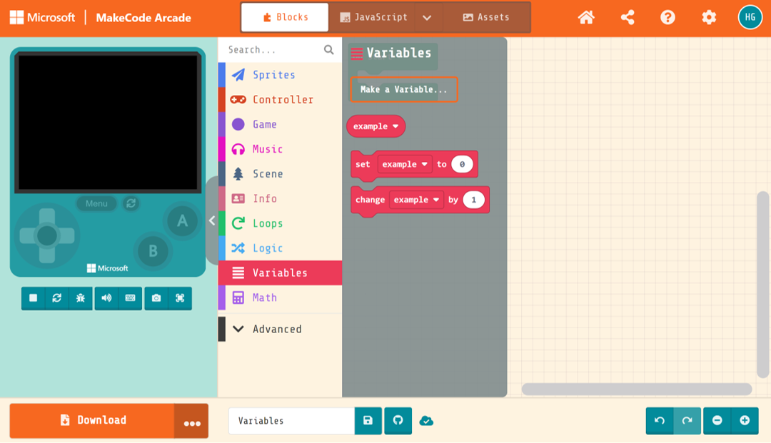 Screenshot der Programmsteuerung im Code.