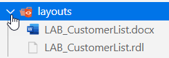Screenshot des Dropdownmenüs „Layout“