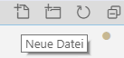 Screenshot der Schaltfläche „Neue Datei erstellen“