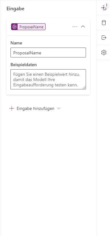 Screenshot der Eingabeaufforderungseinstellungen