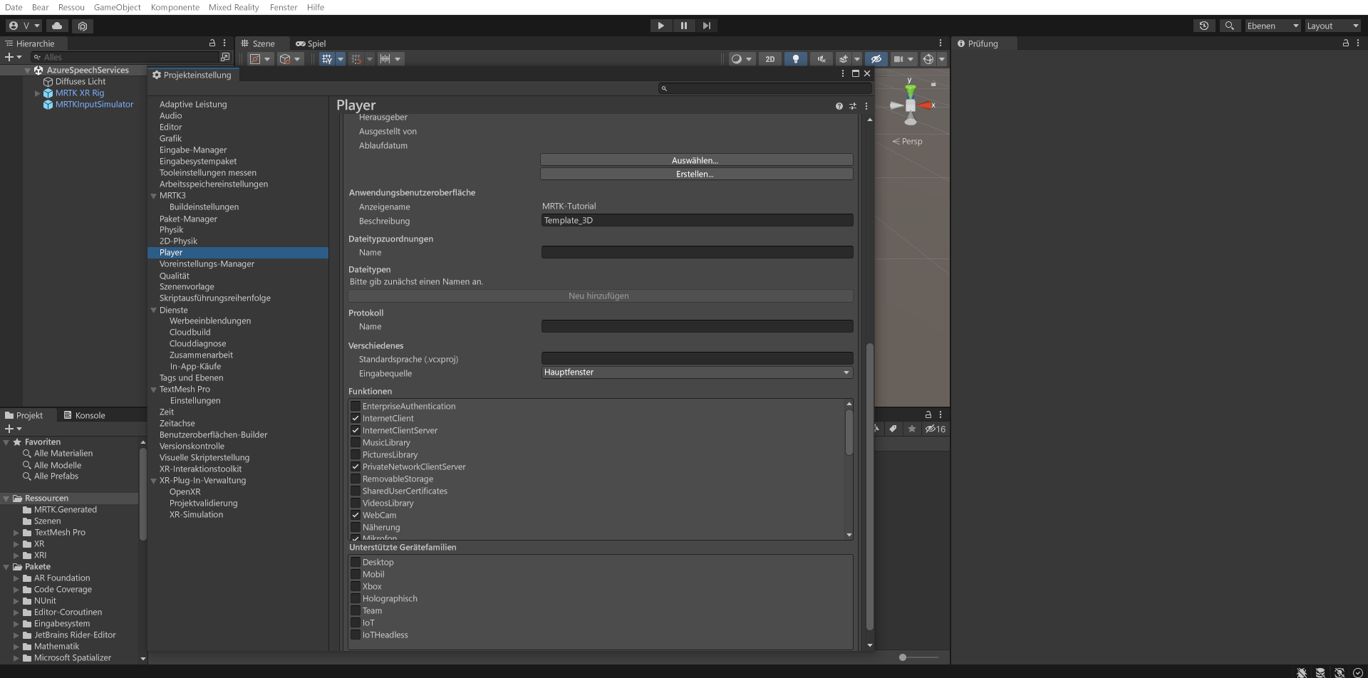 Screenshot of Enable the capabilities.