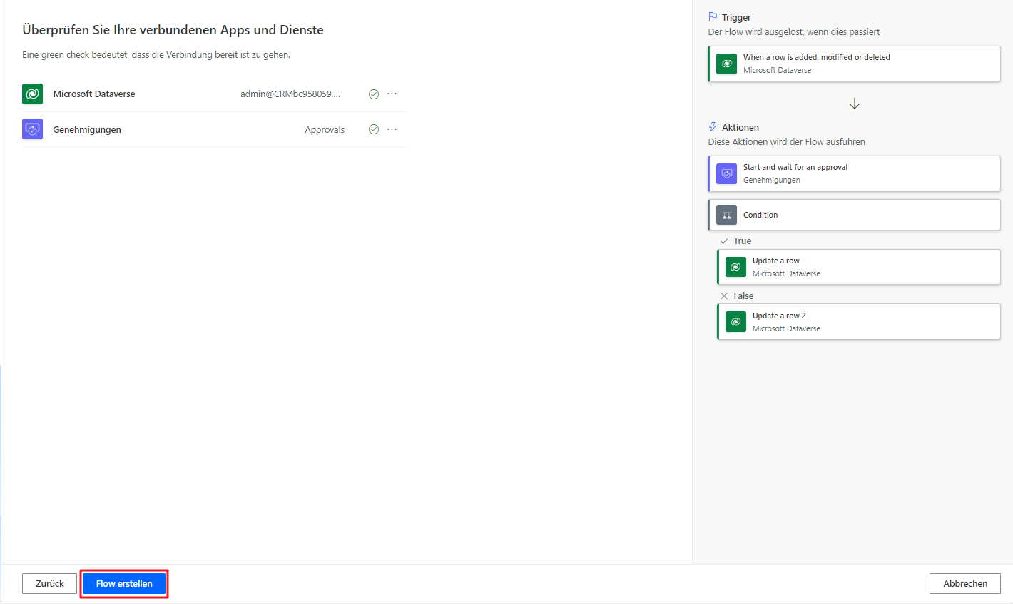Screenshot der Seite „Ihre verbundenen Apps und Dienste überprüfen“
