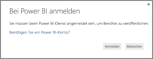 Bei Power BI anmelden