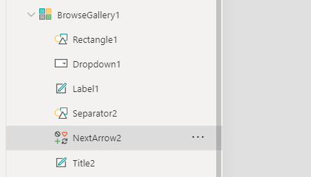 Screenshot des Steuerelements „NextArrow2“ im Katalog