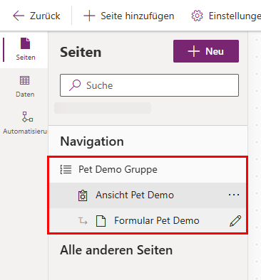 Screenshot des Bildschirms zum Bearbeiten mit dem ausgewählten Formular und der Schaltfläche „Bearbeiten“, um zum Formular-Editor zu gelangen.