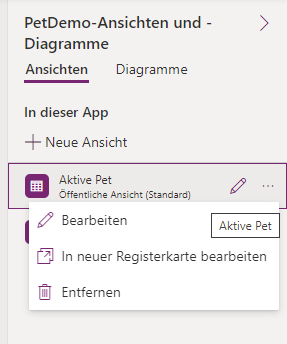 Screenshot der Optionen für die Anzeigenverwaltung