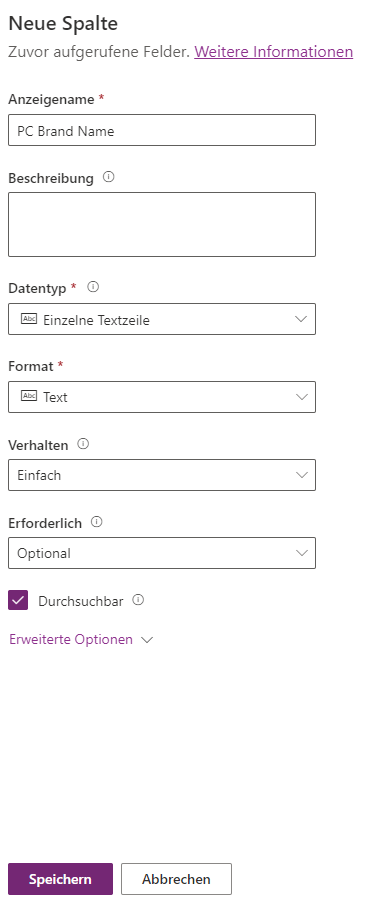 Screenshot der Schaltfläche „Fertig“ auf dem Bildschirm „PC-Markenname“.