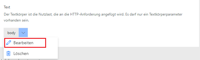 Screenshot eines Pfeils, der auf die Schaltfläche „Text bearbeiten“ verweist