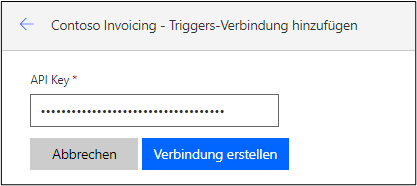 Screenshot der Schaltfläche „Verbindung erstellen“