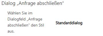 Screenshot der Option „Anfragenaktualisierung nach Abschluss“.