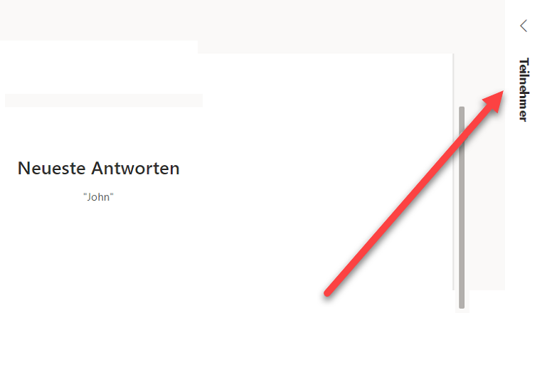 Rechts neben dem Bericht zeigt ein Pfeil auf das Menü „Befragte“.