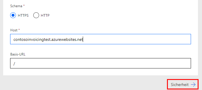 Ein Pfeil, der auf die Registerkarte „Sicherheit“ verweist – Screenshot