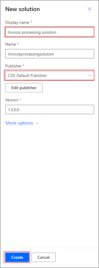 Screenshot der Lösungsdetails auf dem Bildschirm „Neue Lösung“