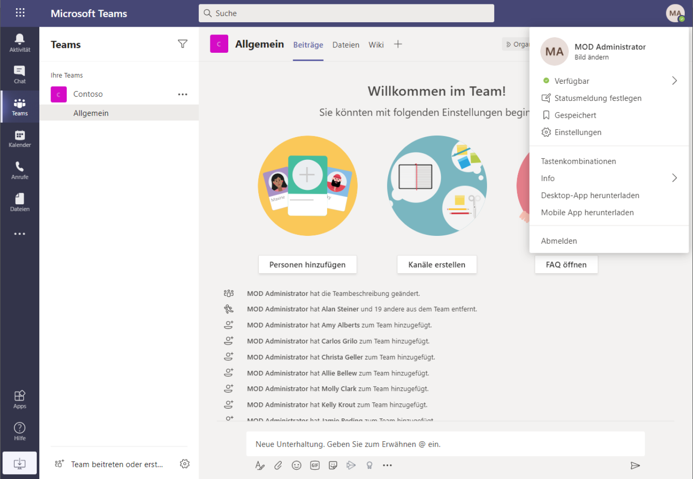 Bei Microsoft Teams mit der Desktop-Version anmelden