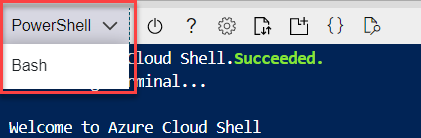 A screenshot of how to choose a command-line experience in a Cloud Shell session.