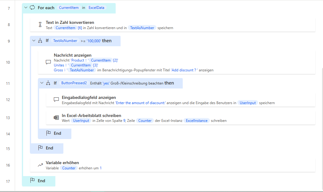 Screenshot des abgeschlossenen Arbeitsbereichs