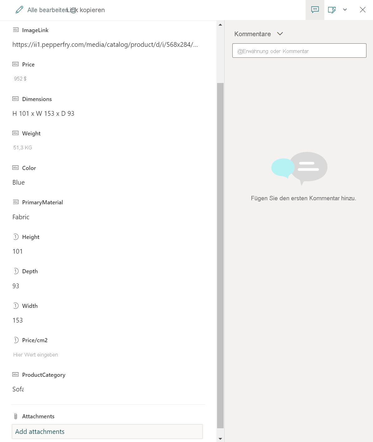 Screenshot: Hinzufügen von Anlagen