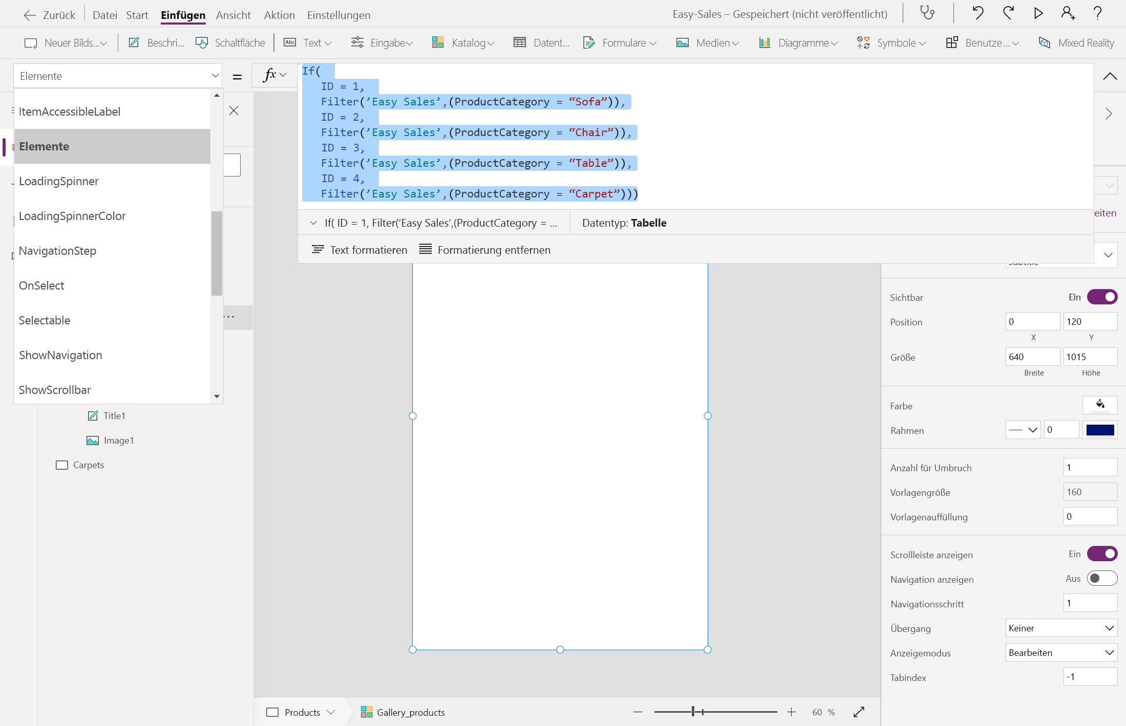 Screenshot der Verbindung von SharePoint