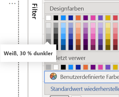 Screenshot: „Hintergrundfarbe“ auf „Mittelgrau“ festgelegt.