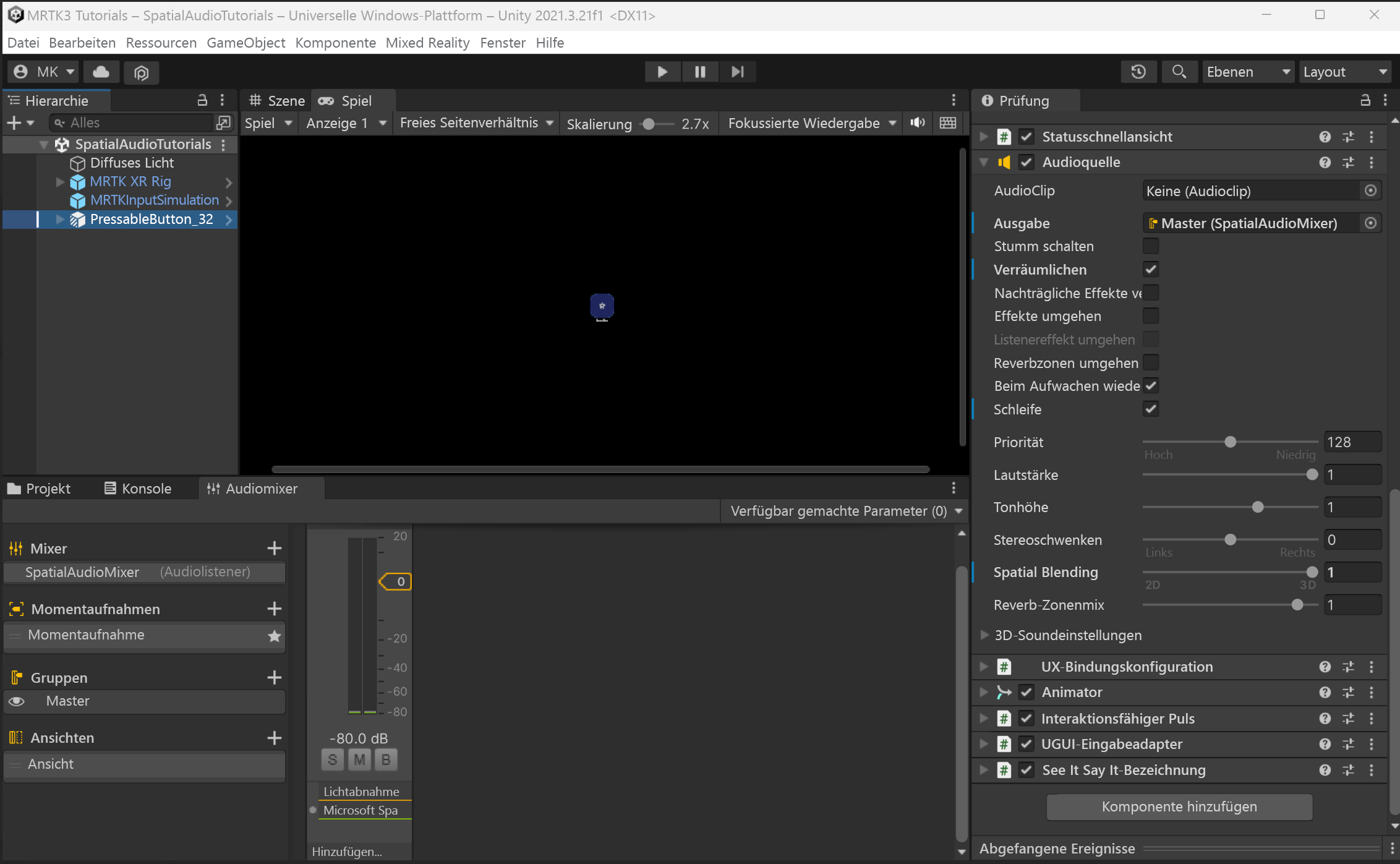 Screenshot of Button audio source.