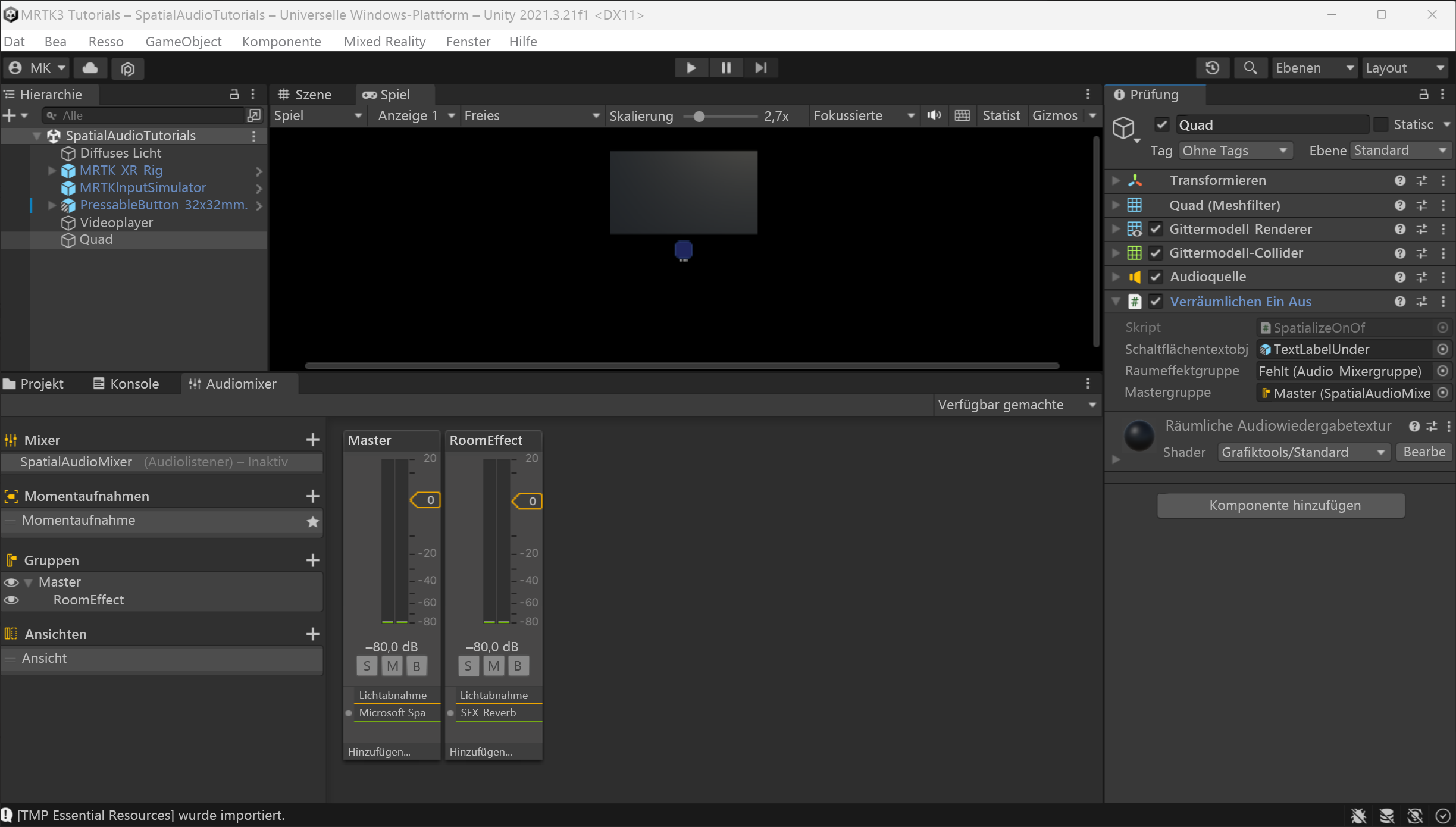 Screenshot of the new SpatializeOnOff fields with the correct options selected.